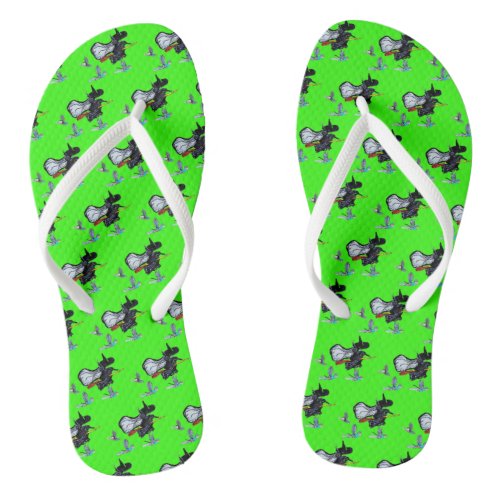 WIZARD OF OZ FLYING WITCH  FLIP FLOPS