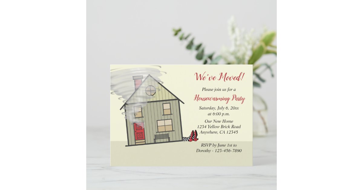 Wizard Of Oz Funny Housewarming Party Invitation Zazzle 