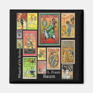 Wizard of Oz L Frank Baum Collage Magnet