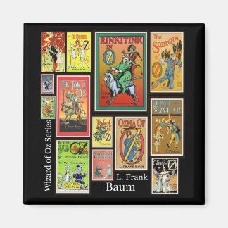 Wizard of Oz L Frank Baum Collage Magnet