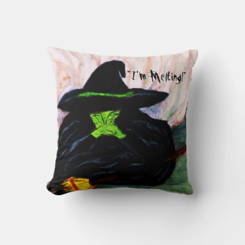 WIZARD OF OZ MELTING WITCH    THROW PILLOW