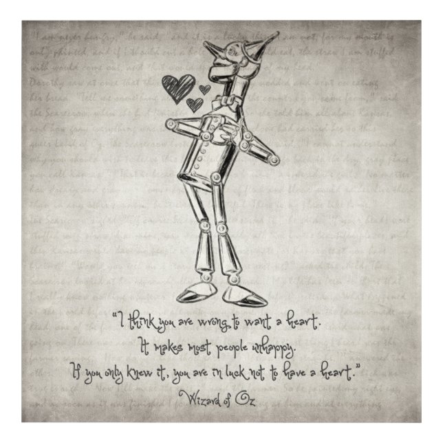 Wizard of Oz Quote Acrylic Print (Front)