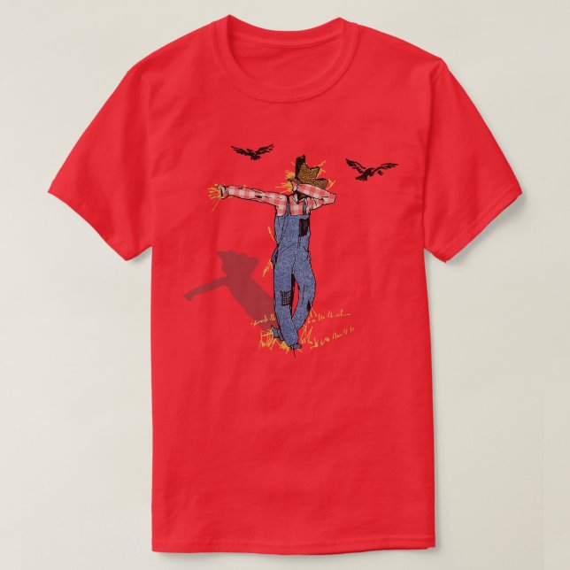 Wizard of Oz Scarecrow Dabbing Scarecrow Halloween T-Shirt (Design Front)