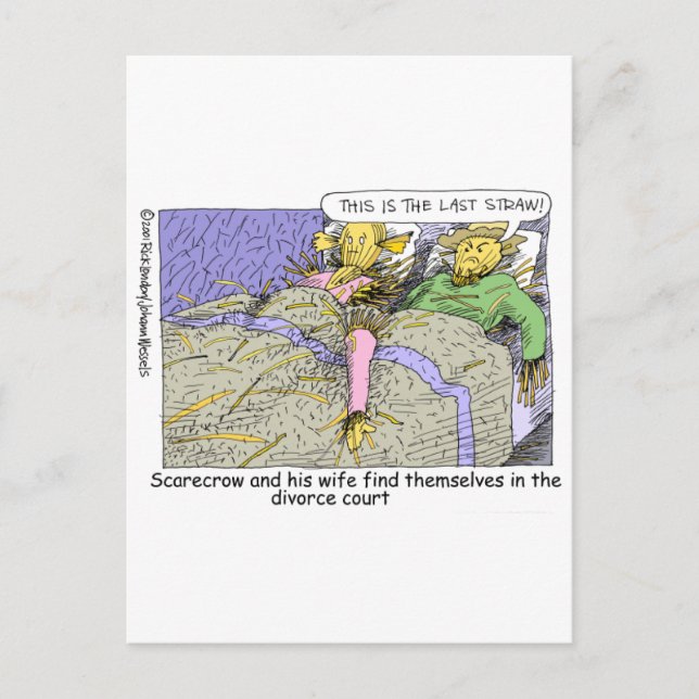 Wizard Of Oz Scarecrow Funny Cartoon Mugs Tees Etc Postcard (Front)