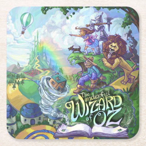 Wizard of Oz Square Paper Coaster
