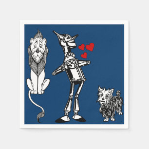 Wizard of Oz, Tin Man, Toto, Cowardly lion party Paper Napkins
