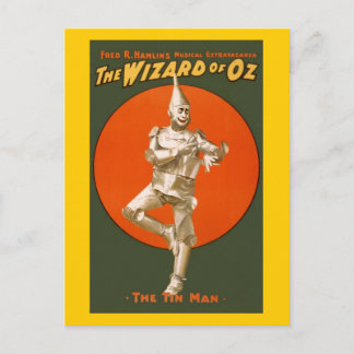 Wizard Of Oz Tin Man - Vintage Musical Theater Postcard