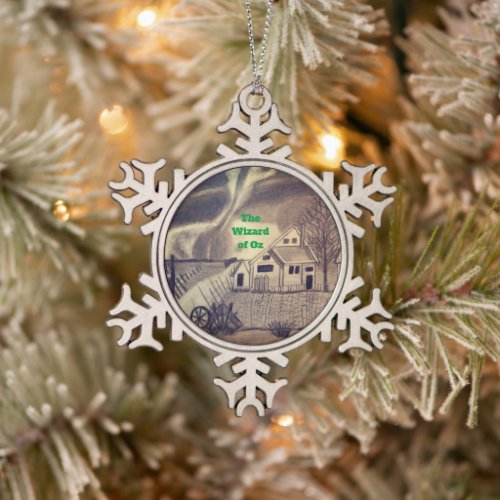 WIZARD OF OZ TORNADO Snowflake Framed Ornament