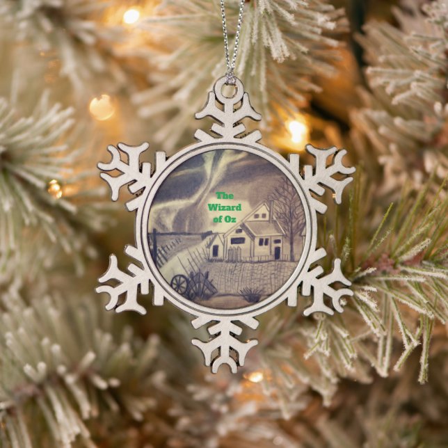 WIZARD OF OZ TORNADO Snowflake Framed Ornament (Tree)