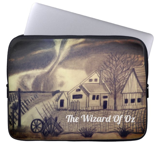 WIZARD OF OZ TWISTER   LAPTOP SLEEVE (Front)