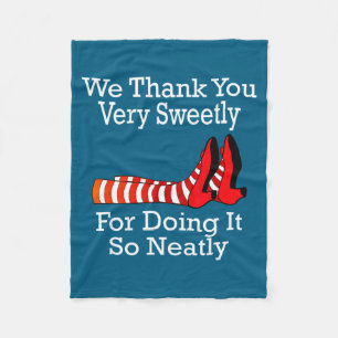 Wizard Of Oz - We Thank You Very Sweetly Fleece Blanket
