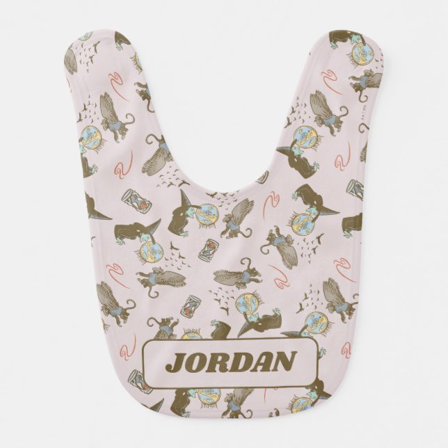 Wizard of Oz™ Wicked Witch™ Crystal Ball Pattern Baby Bib (Front)