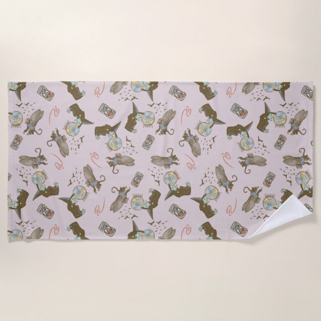 Wizard of Oz™ Wicked Witch™ Crystal Ball Pattern Beach Towel (Front)