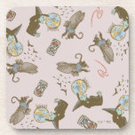 Wizard of Oz™ Wicked Witch™ Crystal Ball Pattern Beverage Coaster<br><div class="desc">Add a touch of wickedly whimsical charm to your collection with this enchanting, vintage-inspired pattern featuring iconic characters from The Wizard of Oz. Showcasing the mysterious Wicked Witch alongside her winged monkeys, magical crystal ball, swirling skies, and hourglasses, this design captures the darker, spellbinding side of the beloved classic. The...</div>