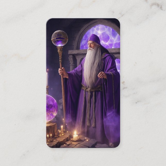 Wizard of the Eternal Ages Bookmark Business Card (Front)