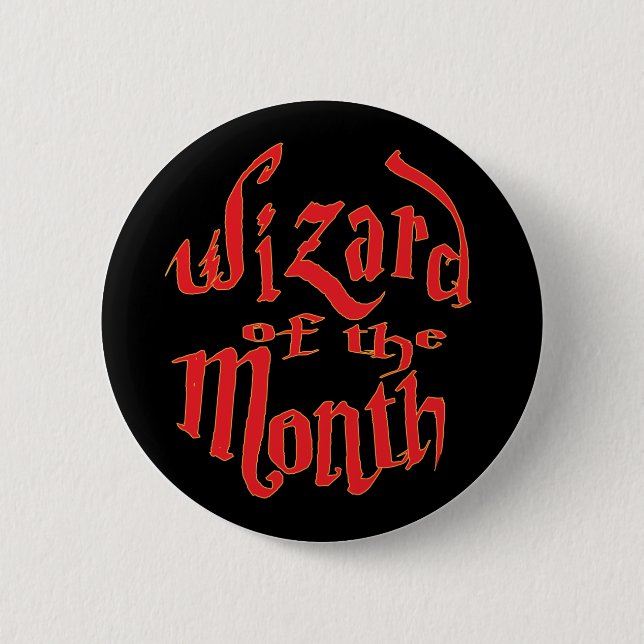 wizard of the month pinback button (Front)