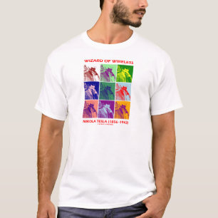 Wizard Of Wireless (Nikola Tesla Nine Pictures) T-Shirt