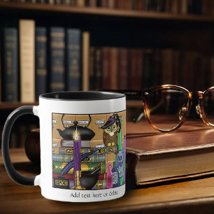 Wizard Owl Books Potions Shelf Books Fantasy Mug