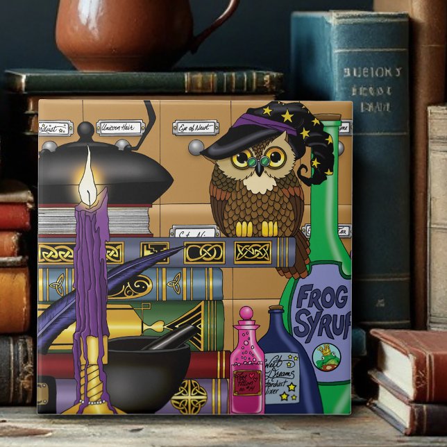 Wizard Owl Books Potions Shelf Books Fantasy Tile (Creator Uploaded)