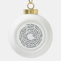 Wizard Oz courage quote ornament