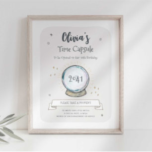 Wizard Party Time Capsule Sign