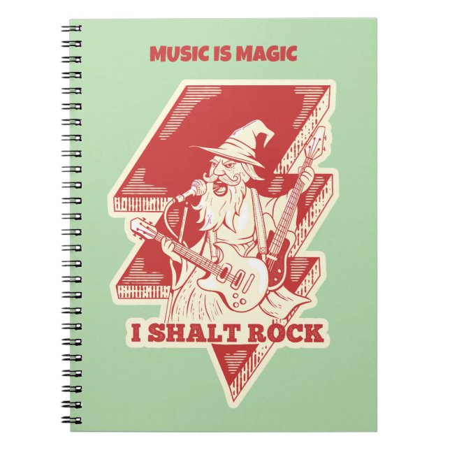 Wizard playing guitar notebook (Front)