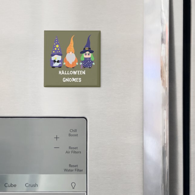Wizard Pumpkin Witch Halloween Gnomes Magnet (In Situ (Fridge))