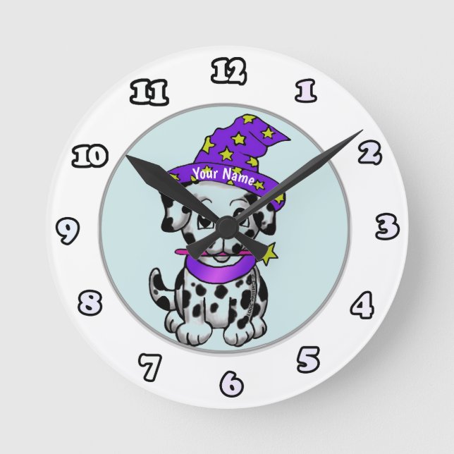 Wizard Puppy Dog clock (Front)