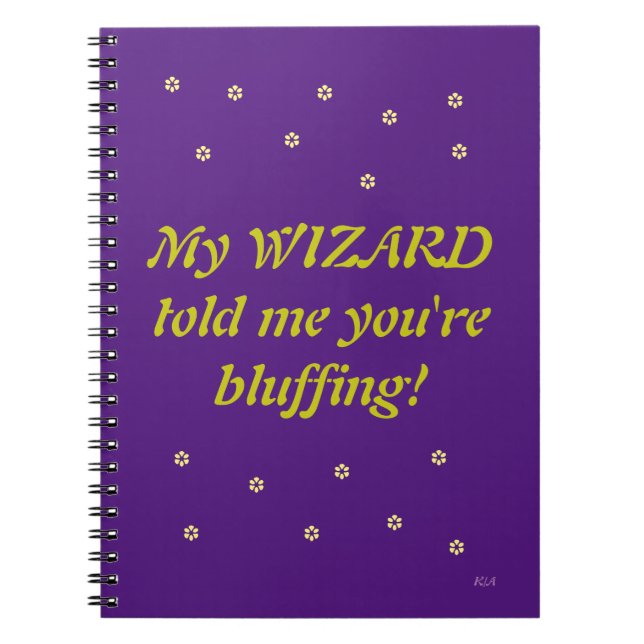 wizard quote spiral photo notebook (Front)