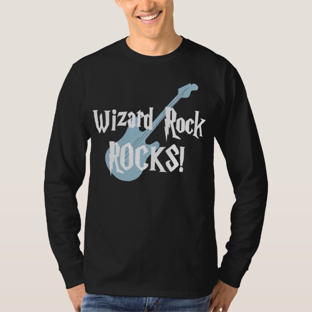 Wizard Rock Rocks Dark Shirt (Front)