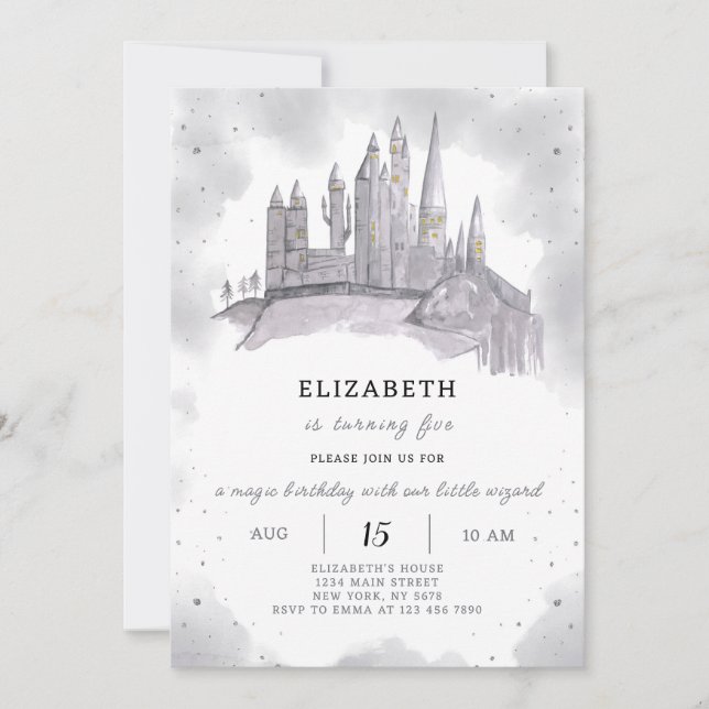 Wizard School Birthday Invitation (Front)
