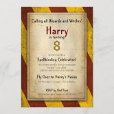 Convite Harry Potter Birthday, Painéis Alcalços Ravenclaw