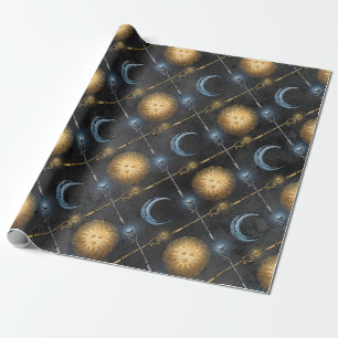 Wizard Sun and Moon Wrapping Paper