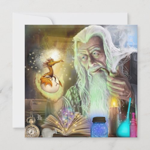 Wizard Tells How To Make A Dragon Holiday Card