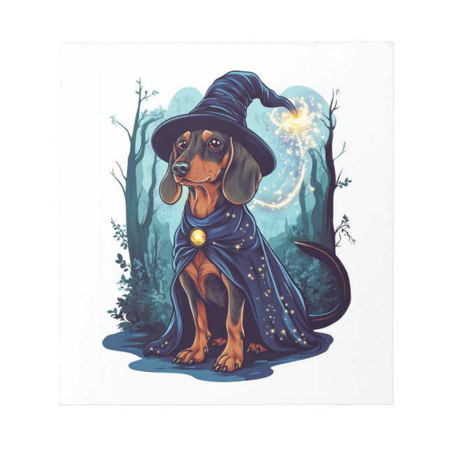 Wizard Wiener � Magical Dachshund Notepad (Front)