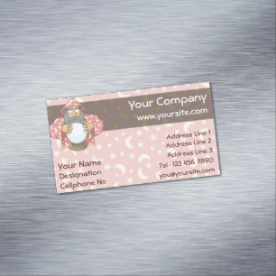 Wizard with Ball Business Card Magnet