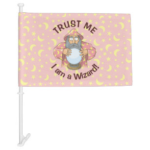Wizard with Ball Car Flag