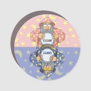 Wizard with Ball Dishwasher Magnet