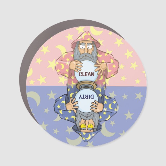 Wizard with Ball Dishwasher Magnet (Front)