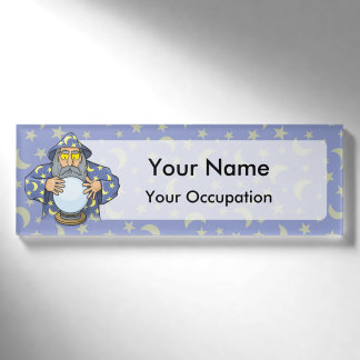 Wizard with Ball Name Tag