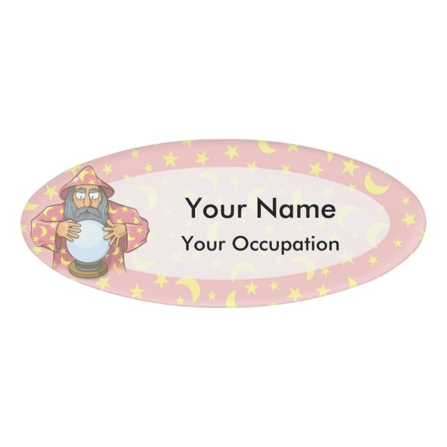 Wizard with Ball Name Tag (Front)