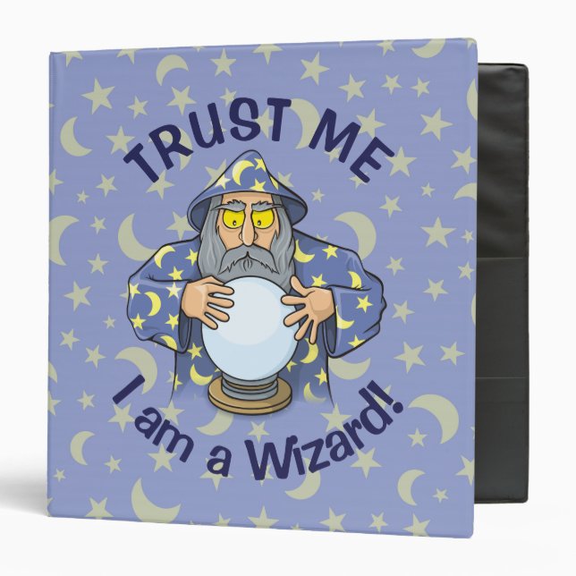 Wizard with Ball Old wizard with blue cape looking Binder (Front/Inside)