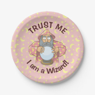 Wizard with Ball Paper Plates