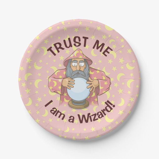 Wizard with Ball Paper Plates (Front)