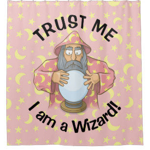 Wizard with Ball Shower Curtain