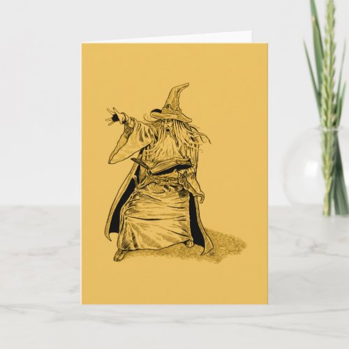 wizard with pointed hat  card