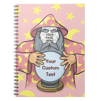 Wizard with your face notebook