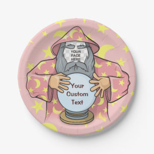 Wizard with your face paper plates