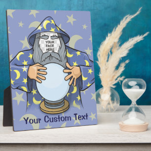 Wizard with your face plaque