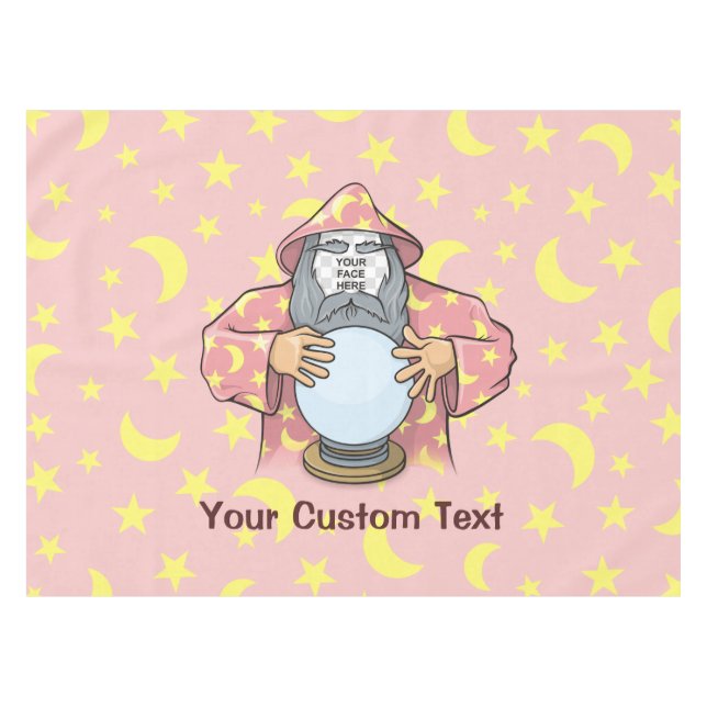 Wizard with your face tablecloth (Front (Horizontal))